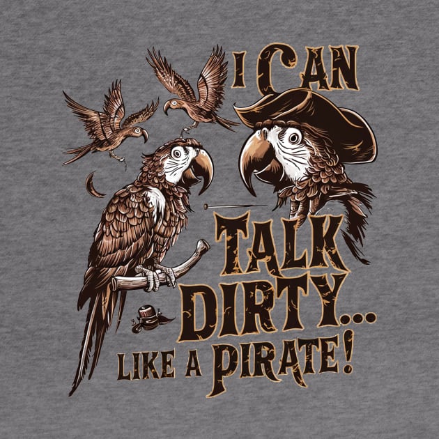 Talk like pirate cute parrot by zoelewi